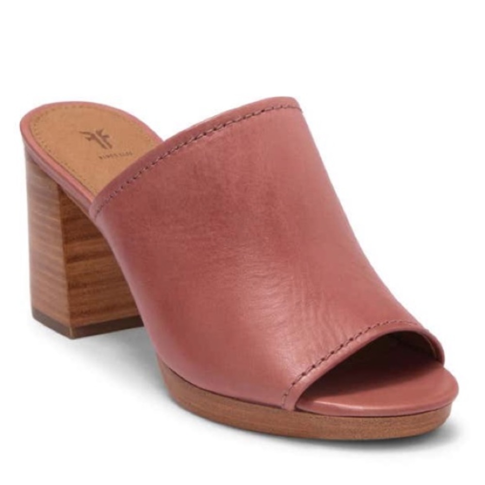 Frye Blake Mauve Leather Mules – Rare Sold Out Style | Size 7.5M